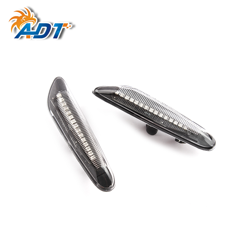  ADT Smoked Dynamic Flowing LED Side Marker Light For X1 X3 1 3 5 Series E46 E81 E90 E91